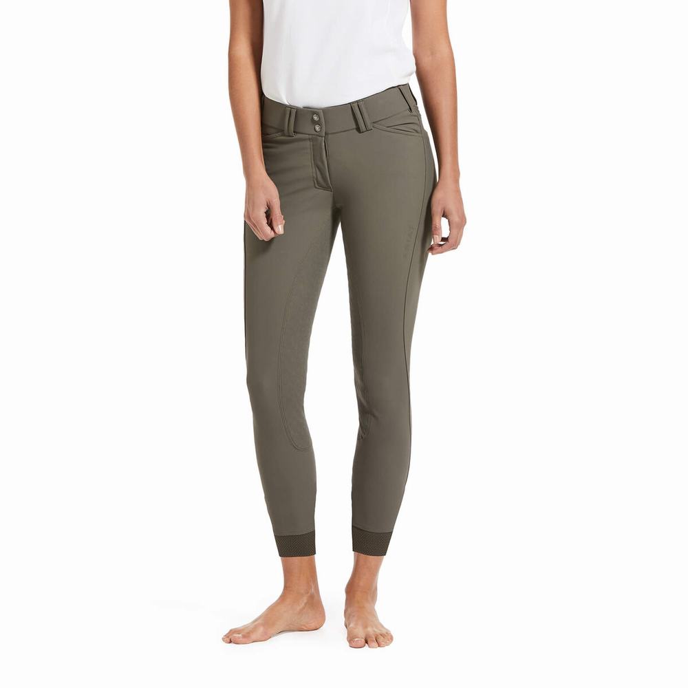 Dámské Kalhoty Ariat Tri Factor Grip Full Seat Breech Hnědé | IDEP-39516