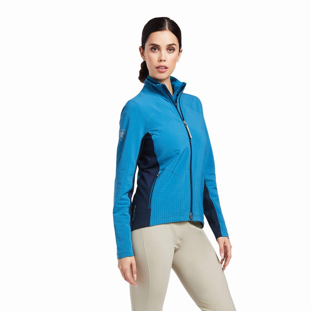Dámské Mikiny S Kapucí Ariat Andes Full Zip Blankyt Tmavě Blankyt | IRWL-61547