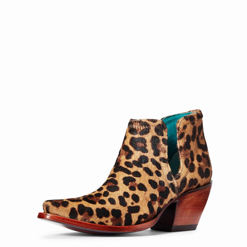 Dámské Nízké Kozačky Ariat Dixon Haircalf Leopard | UEFR-41059