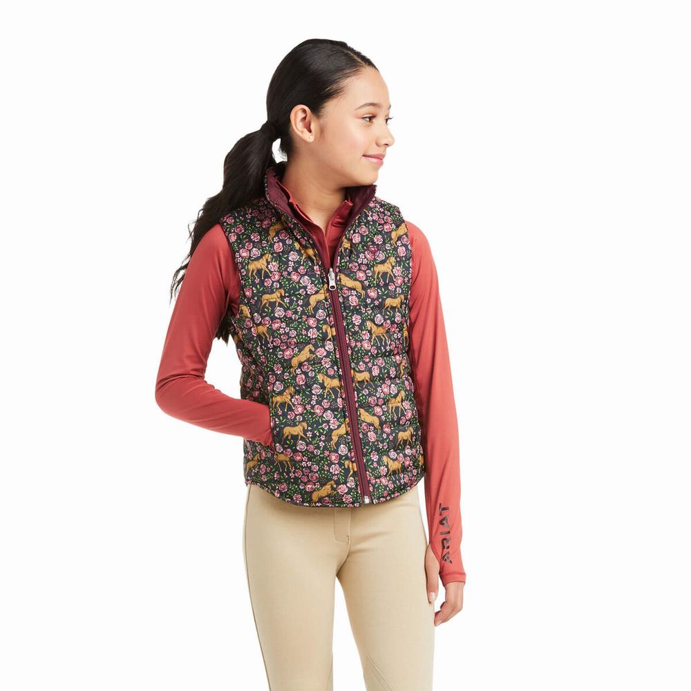 Dětské Bundy Ariat Emma Reversible Insulated Tmavě Blankyt | WXTV-61439
