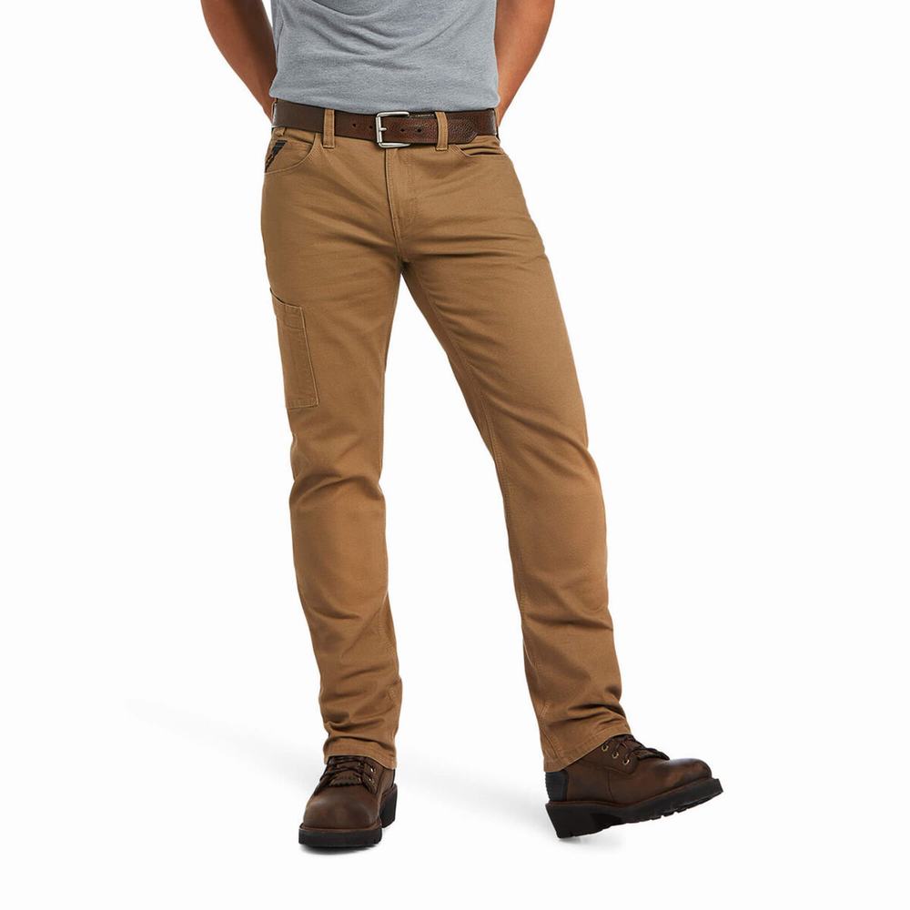 Pánské Kalhoty Ariat Rebar M7 DuraStretch Made Tough Hnědožlutý | PGLU-25431