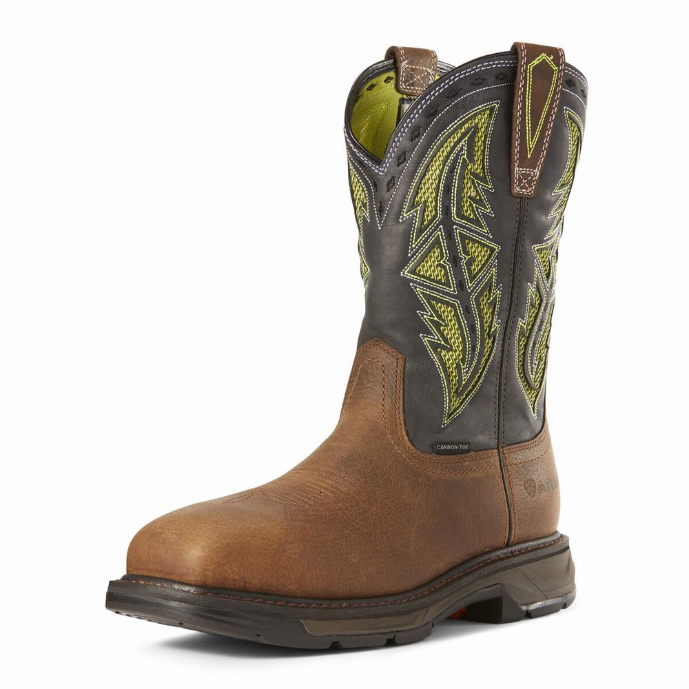 Pánské Pracovní Boty Ariat WorkHog XT VentTEK Spear Carbon Špicí Hnědé | AQGH-01695