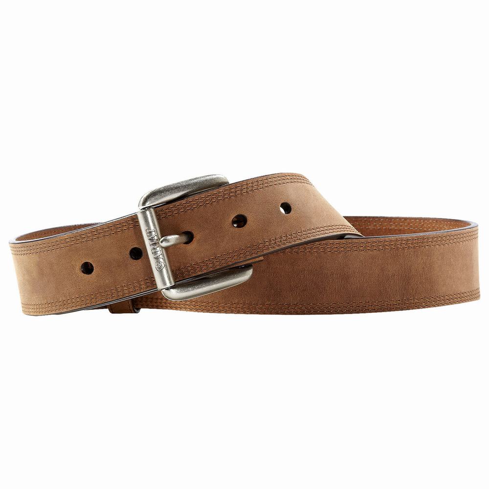 Pánské Pásky Ariat Triple Row Stitch Hnědé | CJHL-37024